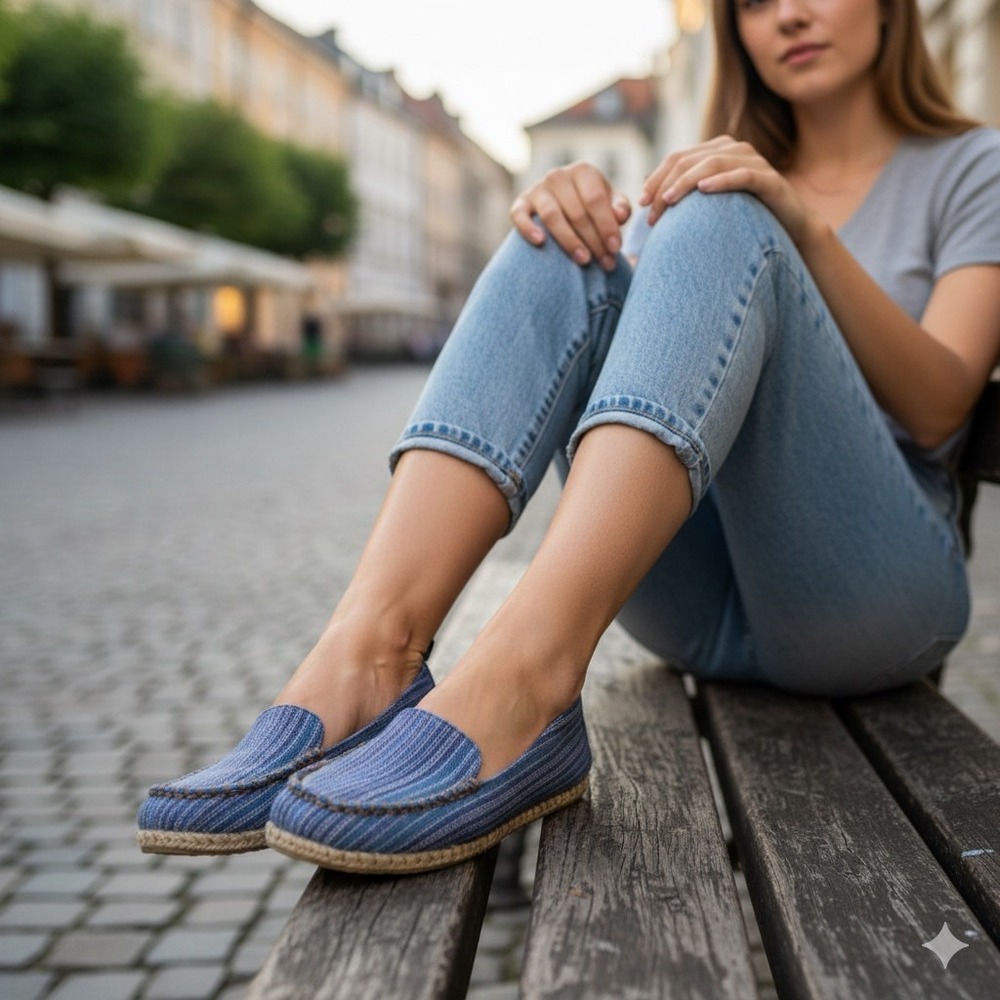 Born Womens 7.5M Sitton Canvas Slip-On Espadrille‎ Loafer Flats Shoes